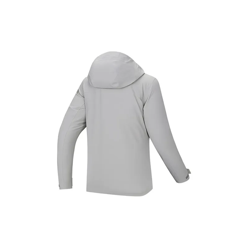 Anta Variety Training Collection Water Repellent Windbreaker Jacket Women's Sand Dune Gray-1