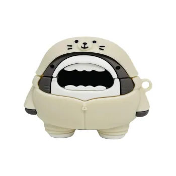Sopi Compatible With Apple AirPods 4/2/3/4th Generation/AirPods Pro/Pro 2nd Generation Silicone Shark Headphone Cases