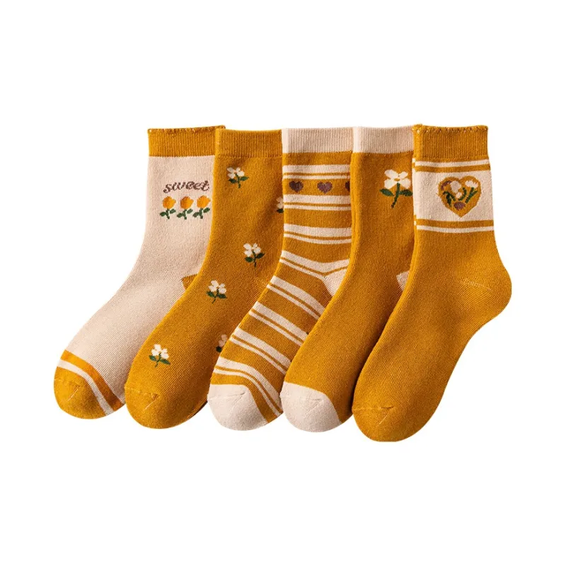 YUZHAOLIN Mid Calf Socks Women's Combo Set-8