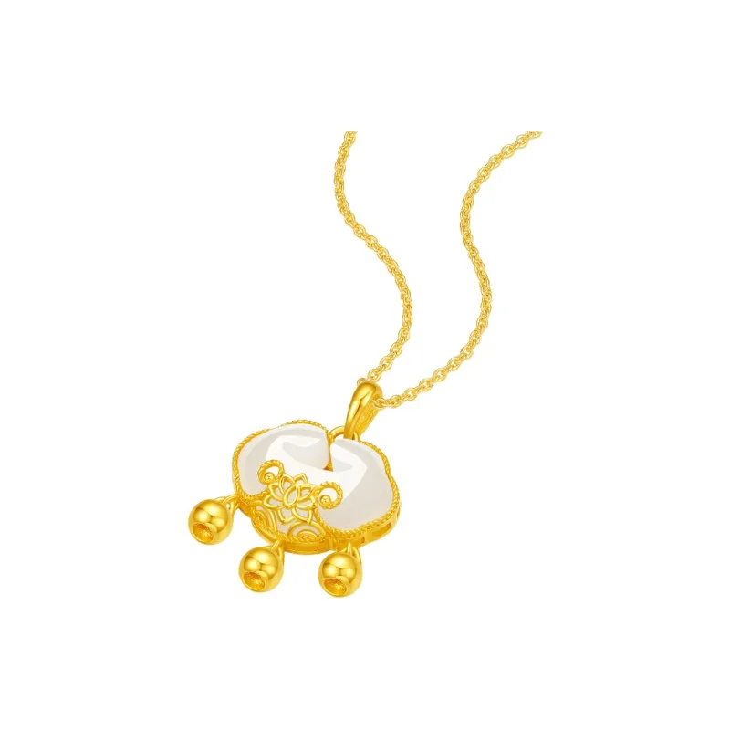 ZHOU LIU FU Hetian Jade Pendants White Jade Women's-1