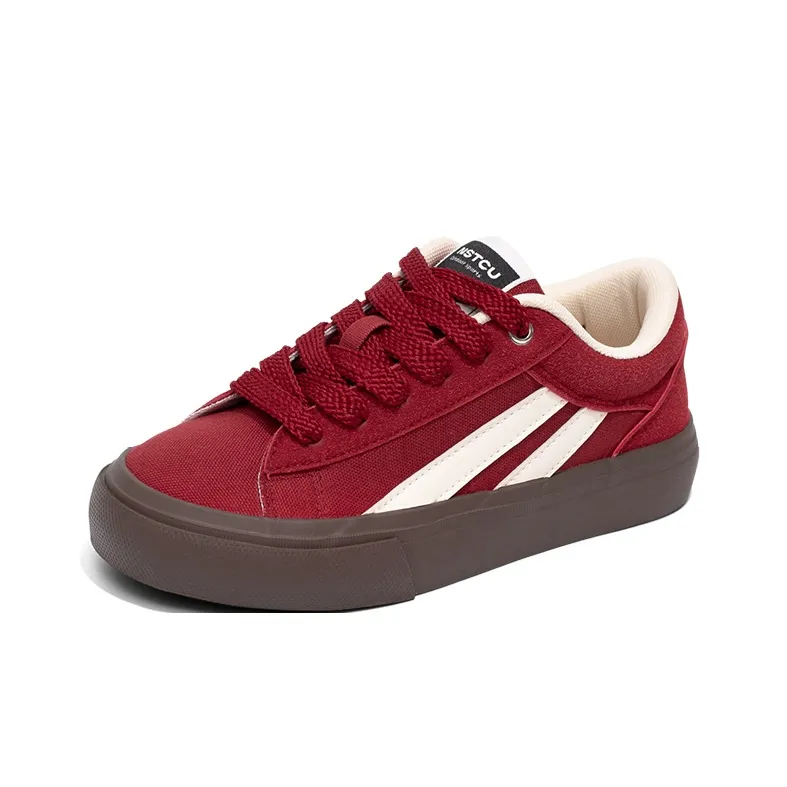 NSTCU Low-Top Skateboard Shoes Women's Red-1