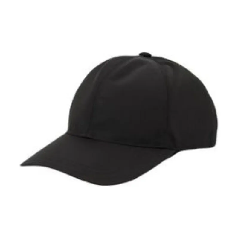 PRADA Recycled Nylon Cotton Baseball Caps Women's Black-0