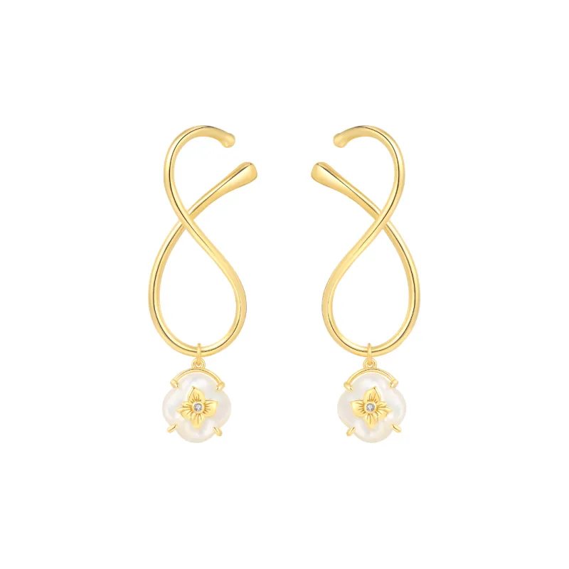 BABYBEI Mother Of Pearl Earrings Women's-0