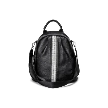 Ace Paul Top Grain Cow Leather One Shoulder Backpack Regular Women's Black