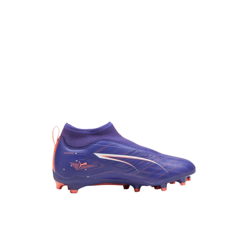 PUMA Ultra 5 Anti Slip Wear Resistant Mid Top Kids' Soccer Shoes Purple Kids'-1