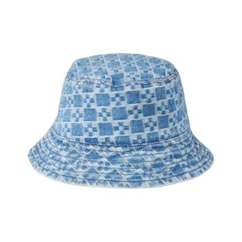 Sandro Cotton Bucket Hats Unisex Vintage Blue