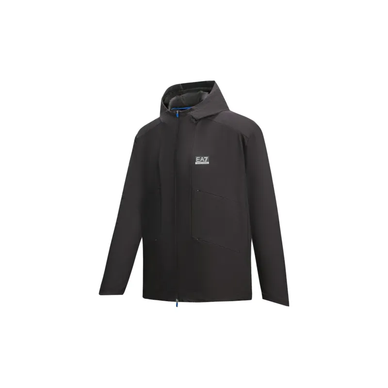 EMPORIO ARMANI Logo patch Hooded Jacket-2
