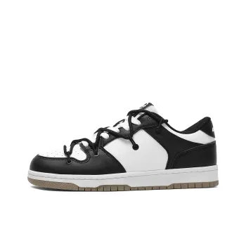 Q AND Anti Slip Wear Resistant Low Top Skateboard Shoes Men's White Black