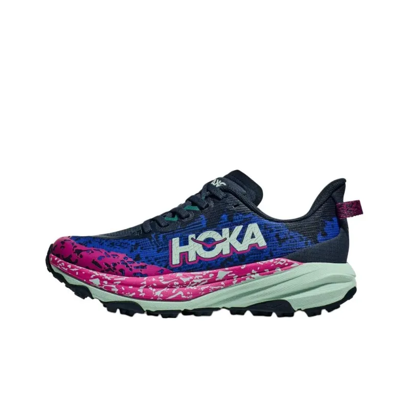 HOKA ONE ONE SPEEDGOAT 6 Anti Kick Cushioning Low Top Kids' Running Shoes Dark Blue Teenagers-0