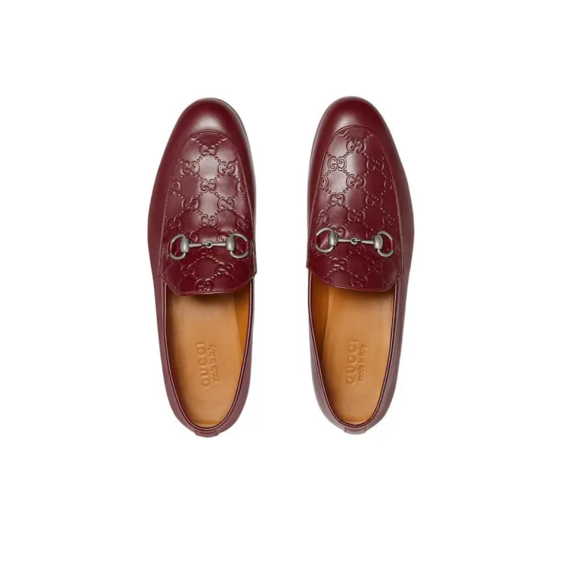 GUCCI Horsebit Loafers Men's Red-3