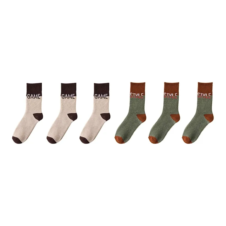 YUZHAOLIN Mid Calf Socks Men's Multi double Loading-25