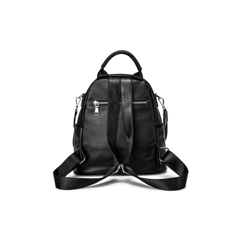 Ace Paul Top Grain Cow Leather One Shoulder Backpack Regular Women's Black-3