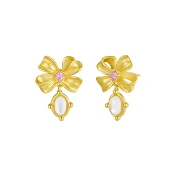 DESIGN CIRCLES S925 Silver Stud Earrings Women's