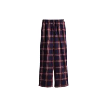 H&M Pajama Pants Women's Marine Blue/Plaid
