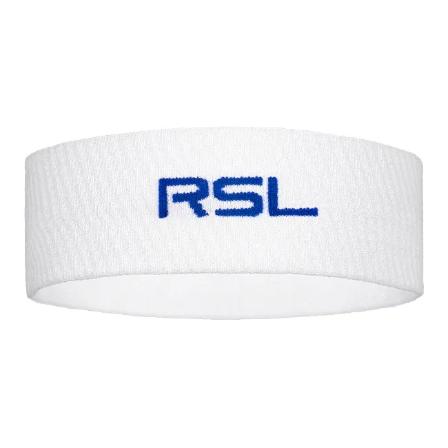 RSL Sweatbands Elastic Moisture Wicking White Polyamide Unisex-1