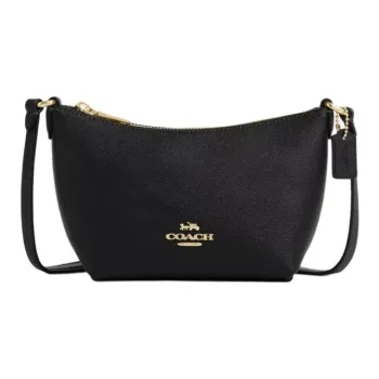 COACH Recycled Leather Crossbody Bag, Shoulder Bag Mini Women's Black