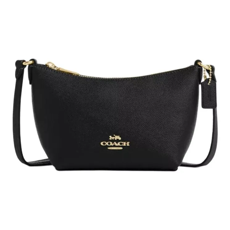 COACH Recycled Leather Crossbody Bag, Shoulder Bag Mini Women's Black-0