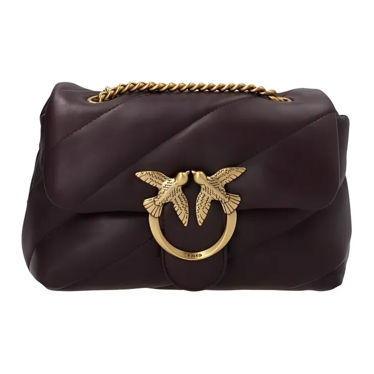 PINKO Puff Sheepskin Bird Bag Swan Bag Crossbody Bag Shoulder Bag Women's Purple-0