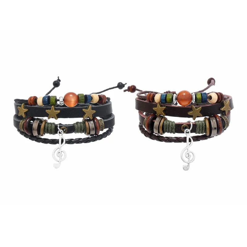 Muyan Alloy Stars Musical Note Bracelet Unisex-4