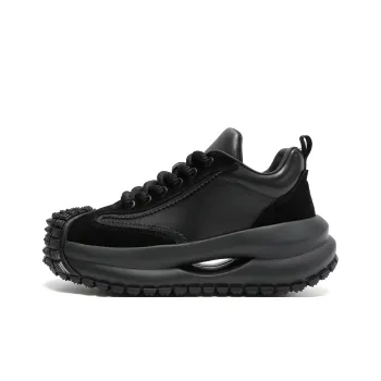 Kemaron Wear Resistant Slip Resistant Low Top Chunky Sneakers Men's Black