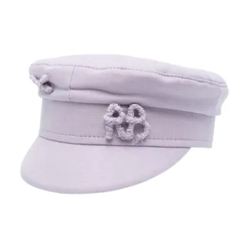 RUSLAN BAGINSKIY Monogram Linen Baker Boy Hat