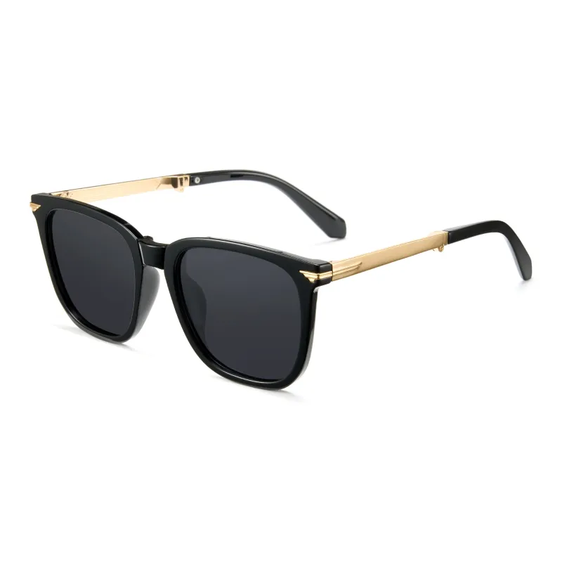 CYXUS TR90 Metal Sunglasses Unisex Black-2