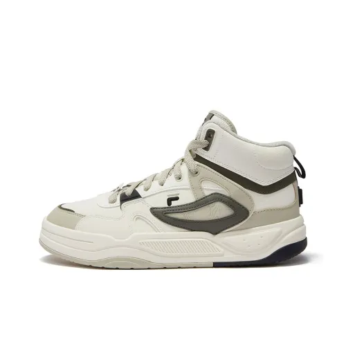 FILA FUSION BANK II Coverage High Top Skateboard Shoes Men's White Brown
