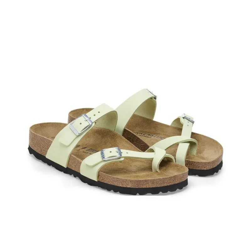Birkenstock Mayari Flip Flops Women's Lime Gray Regular-2