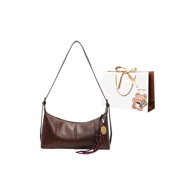 ERANGBEAR PU Shoulder Bag, Crossbody Bag Women's Black/White/Coffee/Brown-7