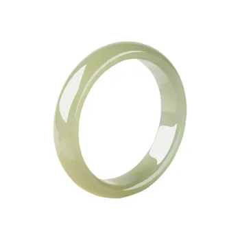 Xifeng Building Bangles Pale Greenish White Jade Women's