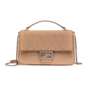 FENDI SKIMS Collaboration Baguette Sheepskin Baguette Bag Handbag Shoulder Bag Crossbody Bag Large Size Women's Beige