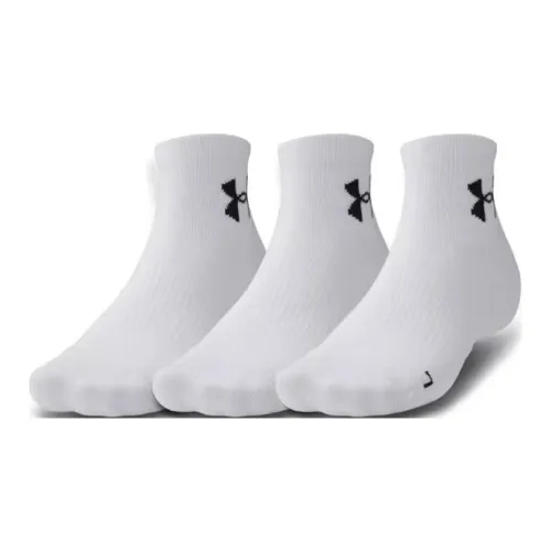 Under Armour Basketball Socks Men's 3 Pack White