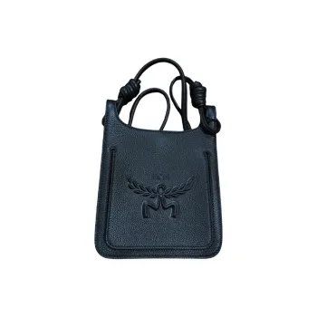 MCM Nappa Leather HOBO Bag Crossbody Bag Mini Unisex Black