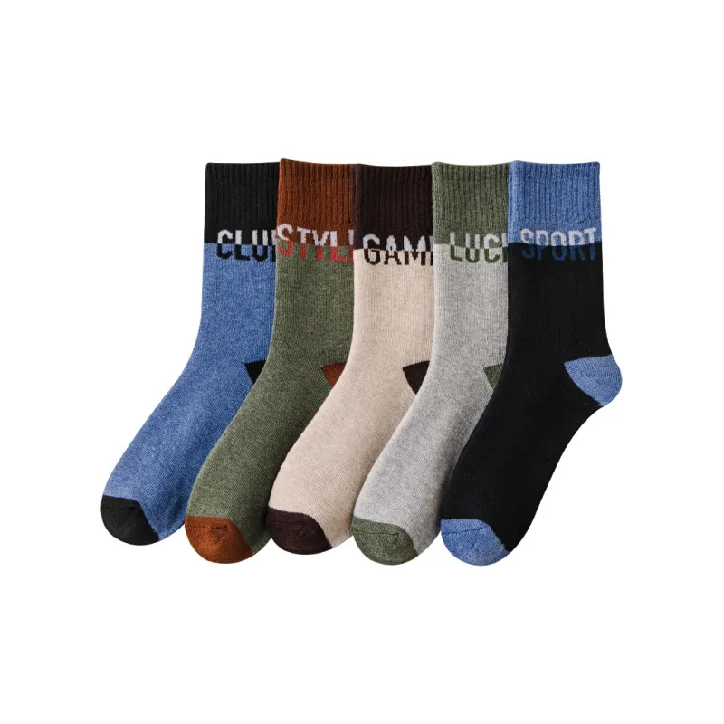 YUZHAOLIN Mid Calf Socks Men's Multi double Loading-6