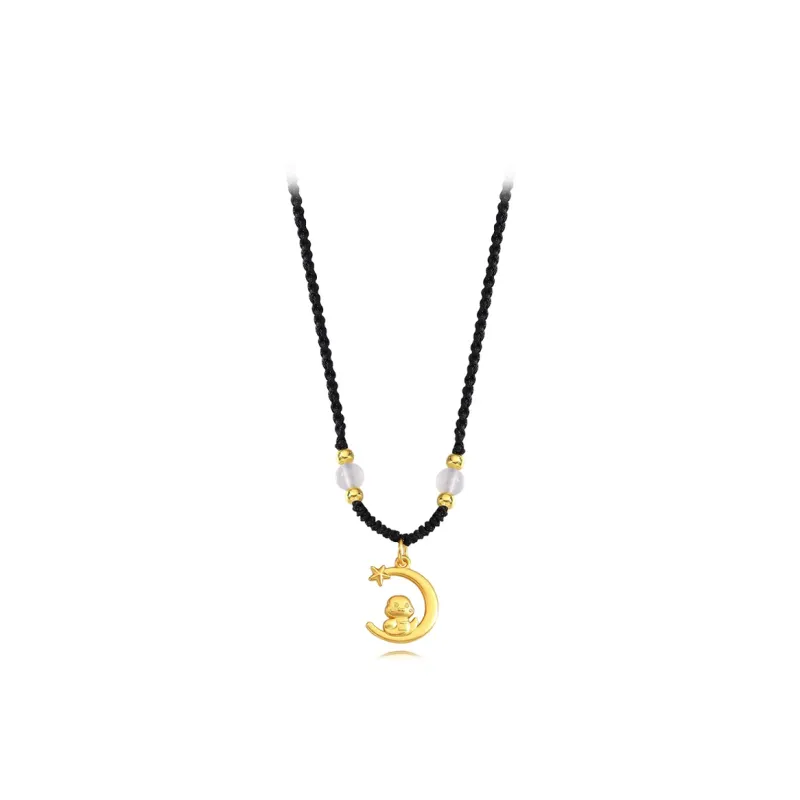 Muyan Alloy Moon Snake Necklace Women's-0