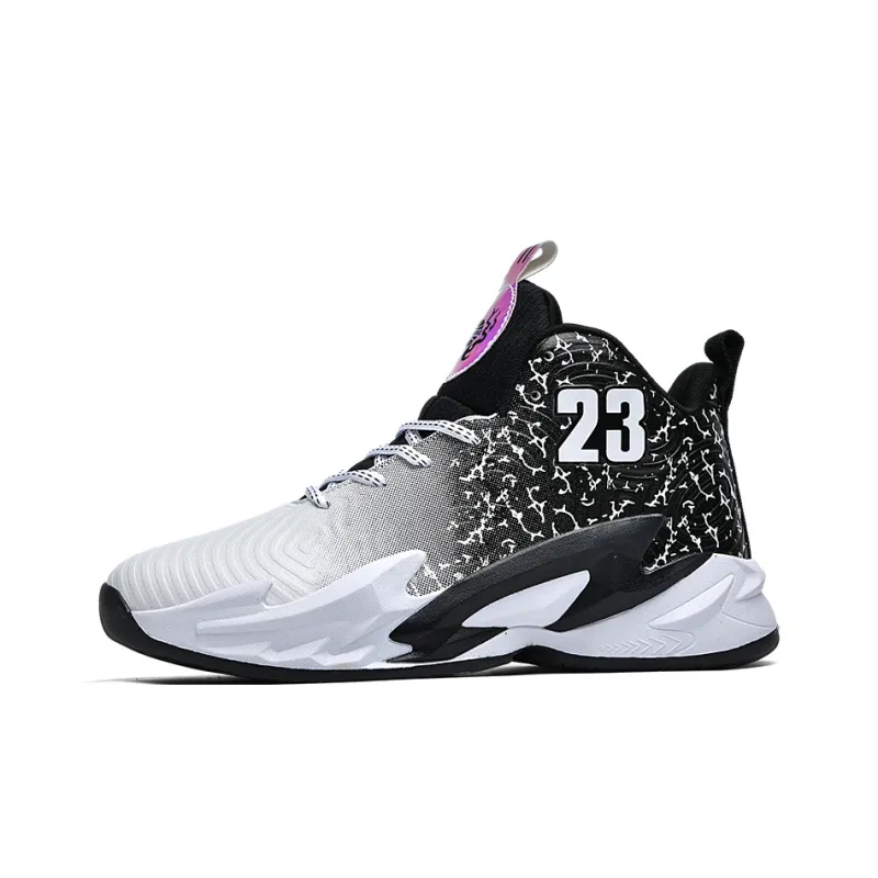 Black tailed Deer Shock Absorbers With Slip Resistant And Abrasion Resistant Properties Mid Top Basketball Shoes Unisex-0