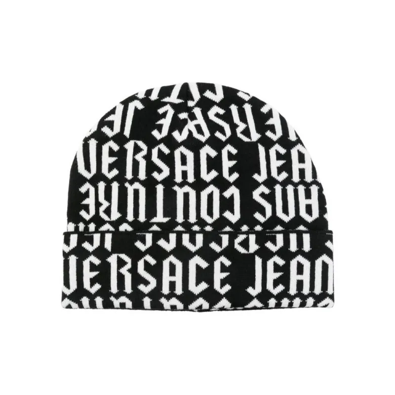 VERSACE JEANS COUTURE Logo-jacquard Beanie Hat-0