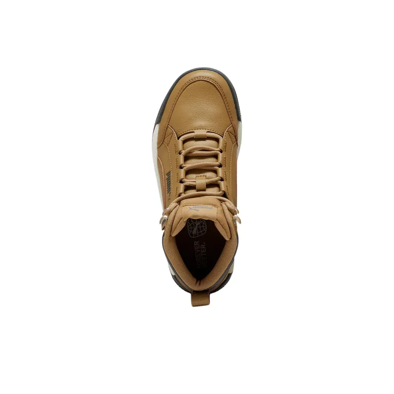 PUMA Tarrenz SB Anti-Slip Wear-Resistant High-Top Kids' Skateboarding Shoes Brown Teenagers-3