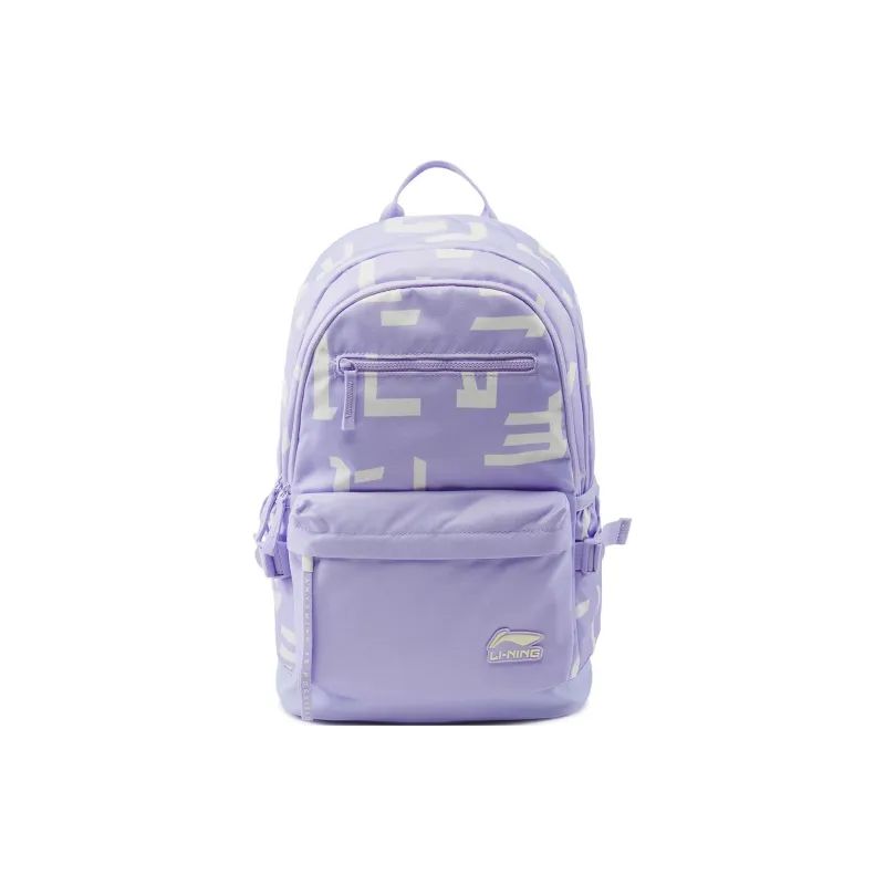 LiNing Sports Life Collection Polyester Backpack Women's Light Purple-0