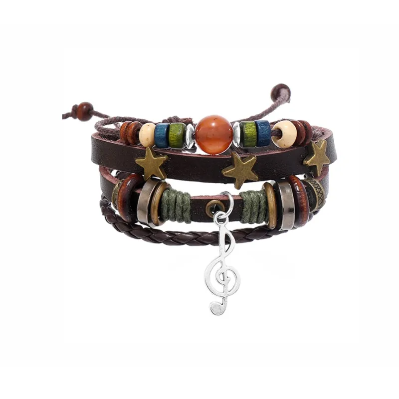 Muyan Alloy Stars Musical Note Bracelet Unisex-0