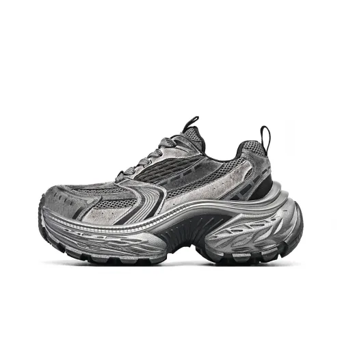 EBLAN Chunky Sneakers Women's Low-Top Gunmetal