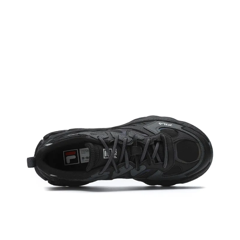 FILA Fern Anti-Slip Wear-Resistant Low-Top Casual Shoes Men's Shadow Black Gray-2