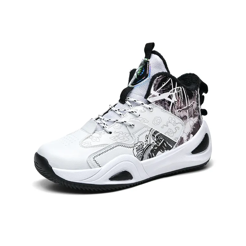 Black tailed Deer High Top Basketball Shoes Unisex-51