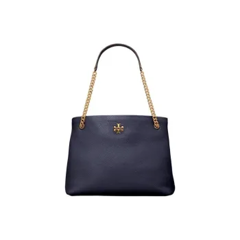 TORY BURCH Kira Lambskin Tote Bag Shopping Bag Handbag Shoulder Bag Women's Marine