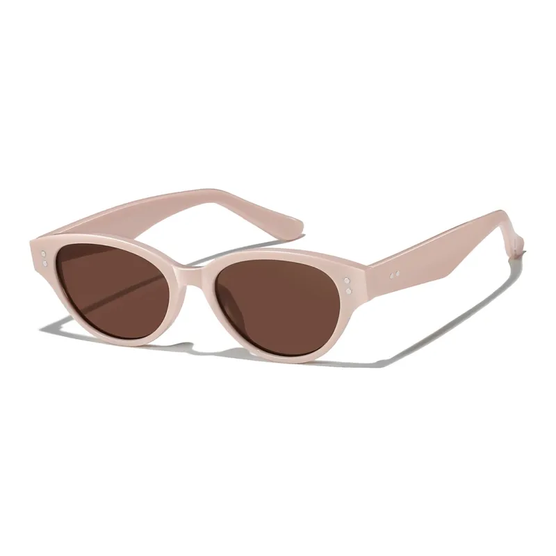 HELMER PC Irregular Shape Sunglasses Unisex Caramel Orange, Shuikong Black, Dusty Pink, Solid White-6