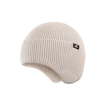 PEAK Viscose Polyester Polyamide Beanies Thickened And Fleece Lined Unisex Apricot