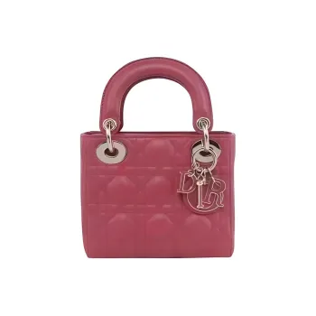 DIOR Lady Dior Sheepskin Lady Dior Bag Shoulder Bag, Crossbody Bag, Handbag Mini Women's Hibiscus Pink