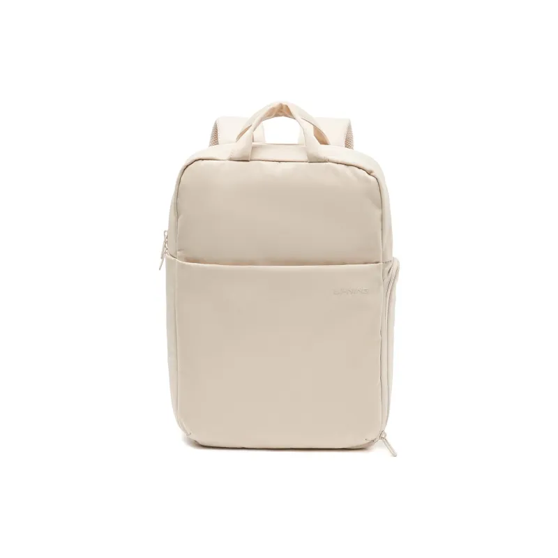 LiNing Sports Life Collection Waterproof Fabric Backpack Regular Unisex Mica Gray-0