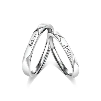 DVNRR S925 Silver Rings Unisex Gift Box Set