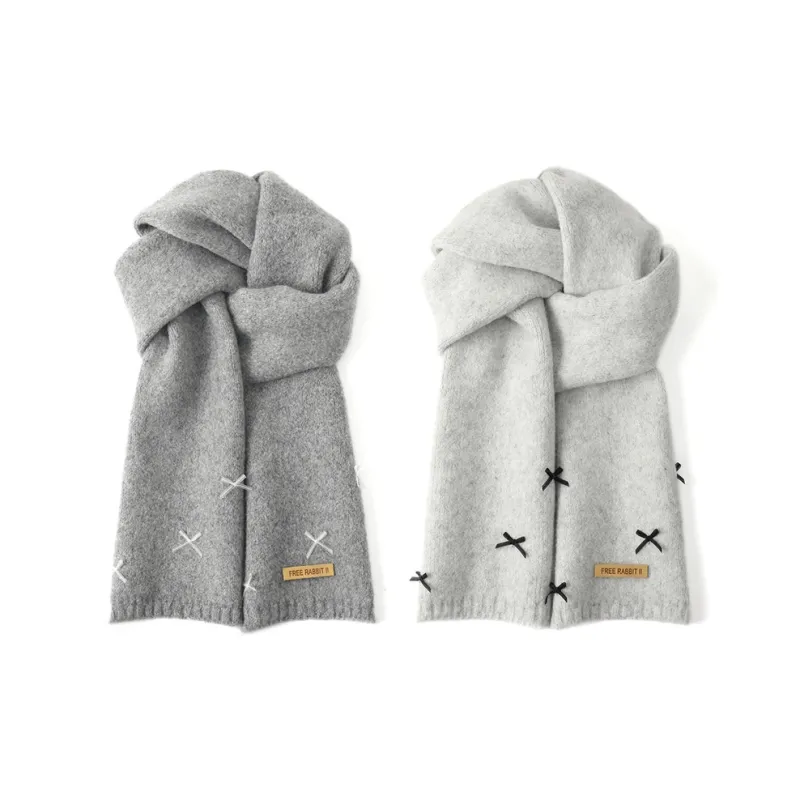FREE RABBITⅡ Fall And Winter Cute Versatile Warm Knitted Fabric Scarf Women's-20